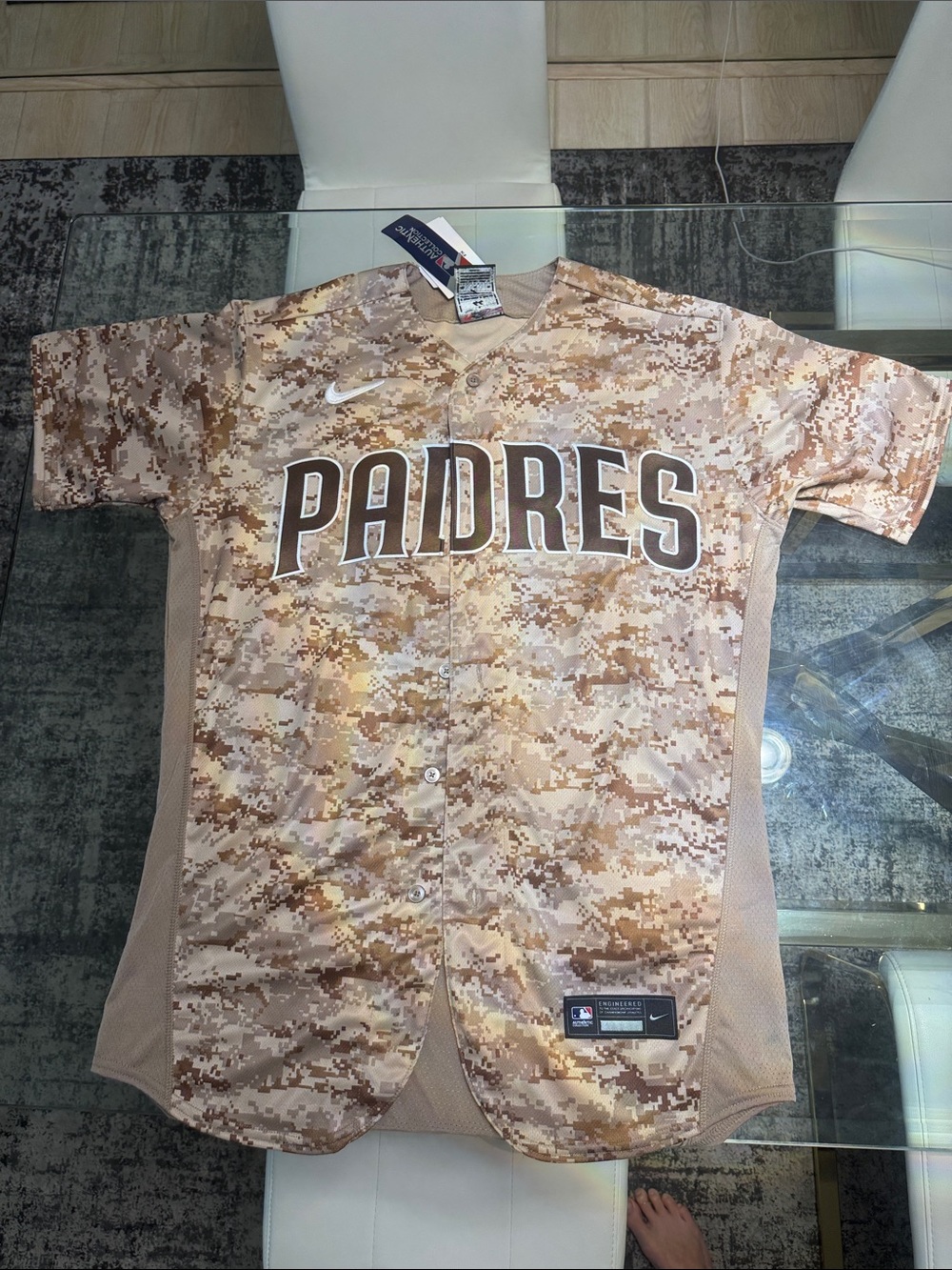 Authentic MLB Nike Padres - Manny Machado - Camo Baseball Jersey - Tan & Brown